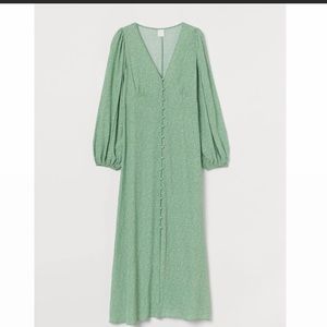 H&M green floral dress